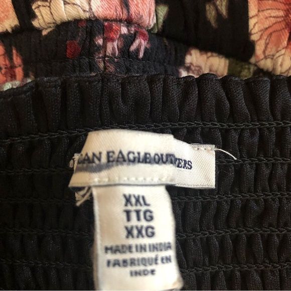 American Eagle Outfitters floral print pink black strapless mini dress sz XXL - Picture 8 of 9